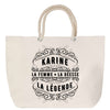 Sac Fête des Mères Mamie Famille Idée Cadeau anniversaire Noël Travail Boulot Métier Départ Retraite Collègue Femme cabas shopping plage
