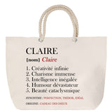 Sac Fête des Mères Mamie Famille Idée Cadeau anniversaire Noël Travail Boulot Métier Départ Retraite Collègue Femme cabas shopping plage