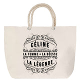 Sac Fête des Mères Mamie Famille Idée Cadeau anniversaire Noël Travail Boulot Métier Départ Retraite Collègue Femme cabas shopping plage