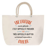 Sac Fête des Mères Mamie Famille Idée Cadeau anniversaire Noël Travail Boulot Métier Départ Retraite Collègue Femme cabas shopping plage
