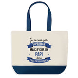 Sac de shopping bleu Papi Superman