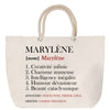Sac Fête des Mères Mamie Famille Idée Cadeau anniversaire Noël Travail Boulot Métier Départ Retraite Collègue Femme cabas shopping plage