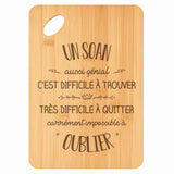 Planche bambou gravée personnalisée homme idée cadeau Fête des Pères apéro 30×20 prénom cuisine plateau fromage anniversaire noel papa papi 