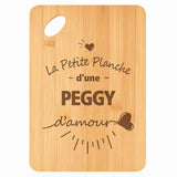 Planche bambou gravée personnalisée femme idée cadeau Fête des Mères apéro 30×20 prénom cuisine plateau fromage anniversaire noel maman mamie