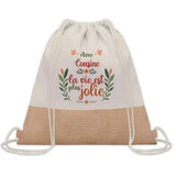 Sac Fête des Mères Mamie Famille Idée Cadeau anniversaire Noël Travail Boulot Métier Départ Retraite Collègue Femme cabas shopping plage