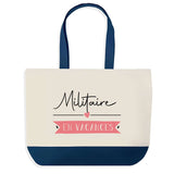 Sac de shopping bleu Militaire en Vacances