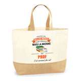 Sac Jute Fête des Mères Fêtes des Pères Mamie Papi Famille Idée Cadeau anniversaire Noël Travail Boulot Métier Départ Retraite Collègue Femme Homme