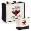 Cabas homme ou femme sac plage ou shopping tote bag pochette trousse Idée cadeau original pour anniversaire Noël travail départ retraite collègue famille fete des mères fetes des pères papa maman mamie papi