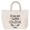 Sac Fête des Mères Mamie Famille Idée Cadeau anniversaire Noël Travail Boulot Métier Départ Retraite Collègue Femme cabas shopping plage