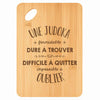 Planche bambou gravée personnalisée femme idée cadeau Fête des Mères apéro 30×20 prénom cuisine plateau fromage anniversaire noel maman mamie