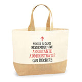 Sac Jute Fête des Mères Fêtes des Pères Mamie Papi Famille Idée Cadeau anniversaire Noël Travail Boulot Métier Départ Retraite Collègue Femme Homme