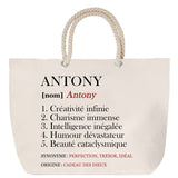 Sac Fête des Mères Mamie Famille Idée Cadeau anniversaire Noël Travail Boulot Métier Départ Retraite Collègue Femme cabas shopping plage