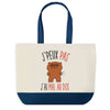 Sac de shopping bleu J'peux pas Mal De Dos