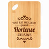 Planche bambou gravée personnalisée femme idée cadeau Fête des Mères apéro 30×20 prénom cuisine plateau fromage anniversaire noel maman mamie