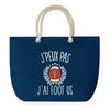 Sac de plage Bleu anse corde J'peux Pas Foot US