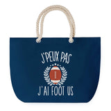 Sac de plage Bleu anse corde J'peux Pas Foot US