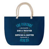 Sac de Plage Bleu avec Anse Corde Une Patronne Formidable
