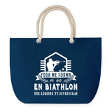 Sac de plage Bleu anse corde Biathlon Légende Humour Geek