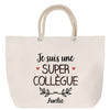 Sac Fête des Mères Mamie Famille Idée Cadeau anniversaire Noël Travail Boulot Métier Départ Retraite Collègue Femme cabas shopping plage
