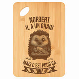Planche bambou gravée personnalisée homme idée cadeau Fête des Pères apéro 30×20 prénom cuisine plateau fromage anniversaire noel papa papi 