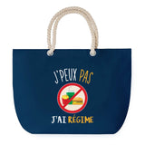 Sac de plage Bleu anse corde J'peux Pas Régime