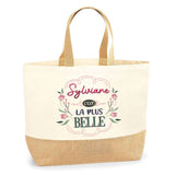Sac Jute Fête des Mères Fêtes des Pères Mamie Papi Famille Idée Cadeau anniversaire Noël Travail Boulot Métier Départ Retraite Collègue Femme Homme