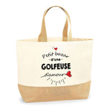 Sac Jute Fête des Mères Fêtes des Pères Mamie Papi Famille Idée Cadeau anniversaire Noël Travail Boulot Métier Départ Retraite Collègue Femme Homme