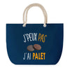 Sac de plage Bleu anse corde J'peux Pas Palet