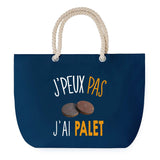 Sac de plage Bleu anse corde J'peux Pas Palet