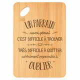 Planche bambou gravée personnalisée homme idée cadeau Fête des Pères apéro 30×20 prénom cuisine plateau fromage anniversaire noel papa papi 