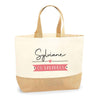 Sac Jute Fête des Mères Fêtes des Pères Mamie Papi Famille Idée Cadeau anniversaire Noël Travail Boulot Métier Départ Retraite Collègue Femme Homme