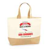 Sac Jute Fête des Mères Fêtes des Pères Mamie Papi Famille Idée Cadeau anniversaire Noël Travail Boulot Métier Départ Retraite Collègue Femme Homme