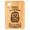 Planche bambou gravée personnalisée homme idée cadeau Fête des Pères apéro 30×20 prénom cuisine plateau fromage anniversaire noel papa papi 