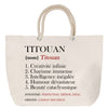 Sac Fête des Mères Mamie Famille Idée Cadeau anniversaire Noël Travail Boulot Métier Départ Retraite Collègue Femme cabas shopping plage