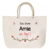 Sac Fête des Mères Mamie Famille Idée Cadeau anniversaire Noël Travail Boulot Métier Départ Retraite Collègue Femme cabas shopping plage