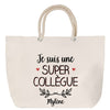 Sac Fête des Mères Mamie Famille Idée Cadeau anniversaire Noël Travail Boulot Métier Départ Retraite Collègue Femme cabas shopping plage