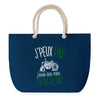 Sac de plage Bleu anse corde J'peux Pas Tracteur