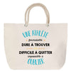 Sac Fête des Mères Mamie Famille Idée Cadeau anniversaire Noël Travail Boulot Métier Départ Retraite Collègue Femme cabas shopping plage
