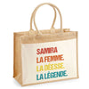 Sac Fête des Mères Mamie MAman Soeur Femme Famille Idée Cadeau anniversaire Noël Travail Boulot Métier Départ Retraite Collègue Femme cabas shopping plage