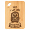 Planche bambou gravée personnalisée homme idée cadeau Fête des Pères apéro 30×20 prénom cuisine plateau fromage anniversaire noel papa papi 