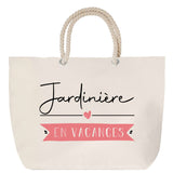 Sac Fête des Mères Mamie Famille Idée Cadeau anniversaire Noël Travail Boulot Métier Départ Retraite Collègue Femme cabas shopping plage