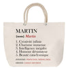 Sac Fête des Mères Mamie Famille Idée Cadeau anniversaire Noël Travail Boulot Métier Départ Retraite Collègue Femme cabas shopping plage