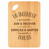 Planche bambou gravée personnalisée homme idée cadeau Fête des Pères apéro 30×20 prénom cuisine plateau fromage anniversaire noel papa papi 