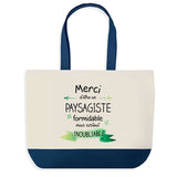 Sac de shopping bleu Merci Paysagiste Inoubliable Homme