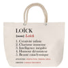 Sac Fête des Mères Mamie Famille Idée Cadeau anniversaire Noël Travail Boulot Métier Départ Retraite Collègue Femme cabas shopping plage
