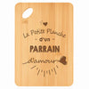 Planche bambou gravée personnalisée homme idée cadeau Fête des Pères apéro 30×20 prénom cuisine plateau fromage anniversaire noel papa papi 