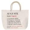 Sac Fête des Mères Mamie Famille Idée Cadeau anniversaire Noël Travail Boulot Métier Départ Retraite Collègue Femme cabas shopping plage