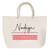 Sac Fête des Mères Mamie Famille Idée Cadeau anniversaire Noël Travail Boulot Métier Départ Retraite Collègue Femme cabas shopping plage