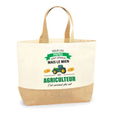 Sac Jute Fête des Mères Fêtes des Pères Mamie Papi Famille Idée Cadeau anniversaire Noël Travail Boulot Métier Départ Retraite Collègue Femme Homme