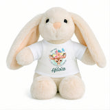 Doudou Bébé Lapin Heloise Yeux Biche Cadeau Naissance Fille Nouveau Né